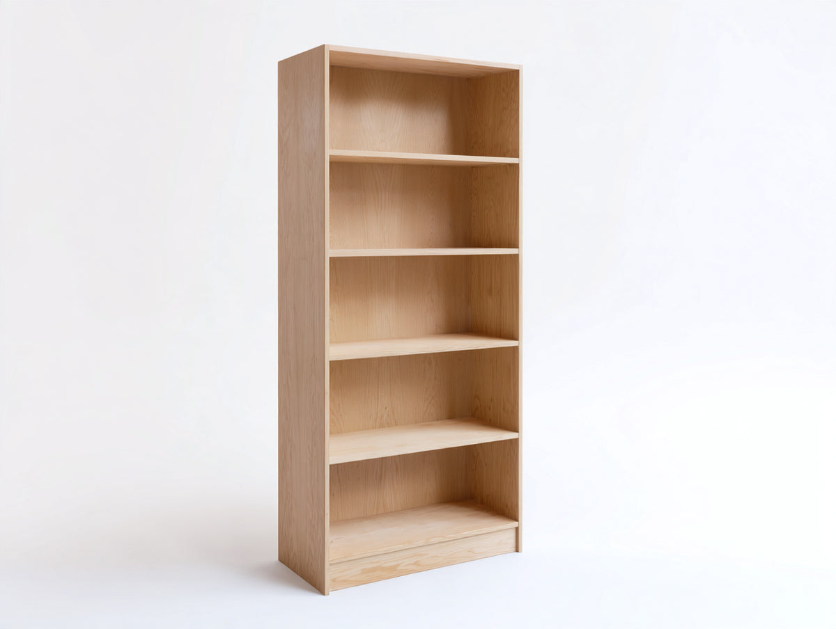 Bibliothèque - Bois - 85x35x195 cm - naturel - style contemporain ouvert