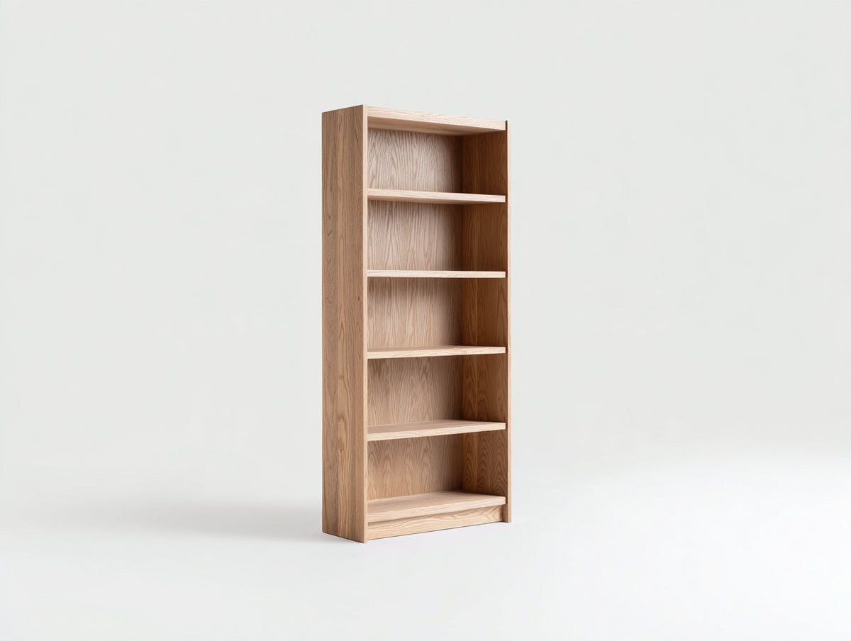 Bibliothèque - Bois - 70x30x190 cm - naturel - style contemporain ouvert
