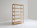 Bibliothèque-Bois-110x35x195 cm-naturel-style scandinave