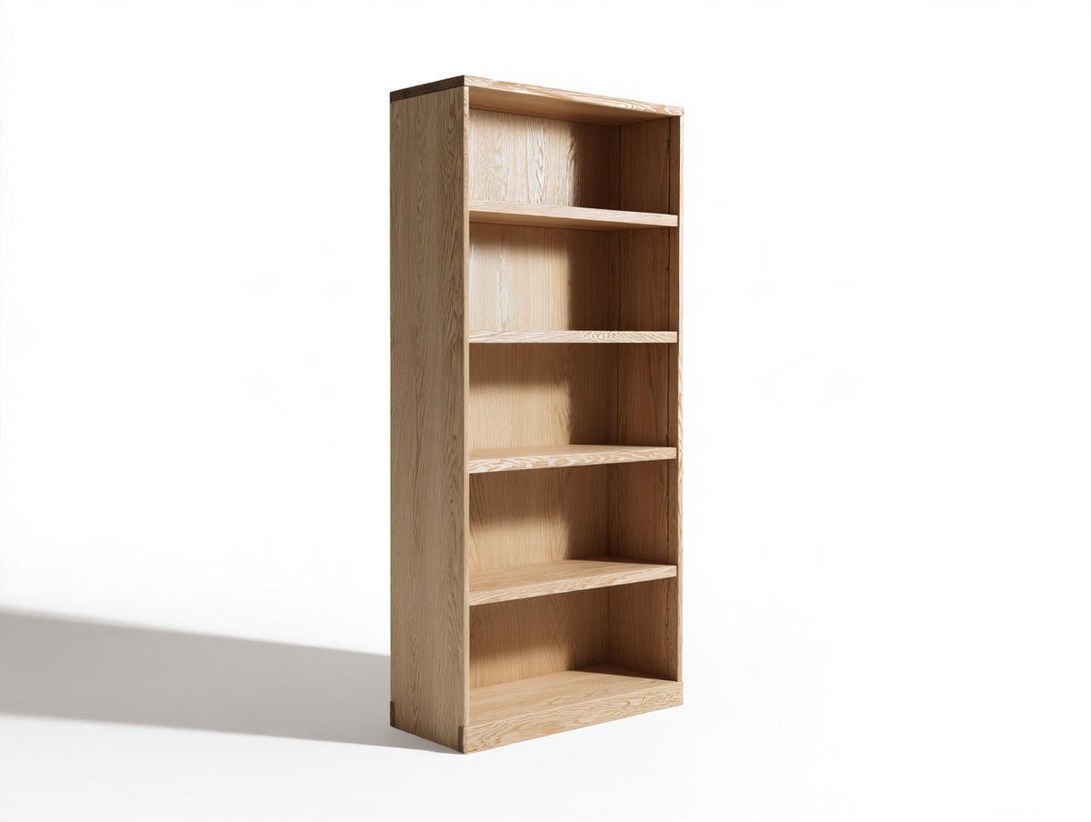 Bibliothèque - Bois - 82x34x192 cm - naturel - style moderne ouvert
