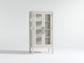 Vitrine - Bois-Verre - 90x40x180 cm - Blanc - Style moderne