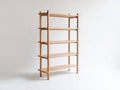 Bibliothèque-Bois-120x35x200 cm-naturel-style scandinave