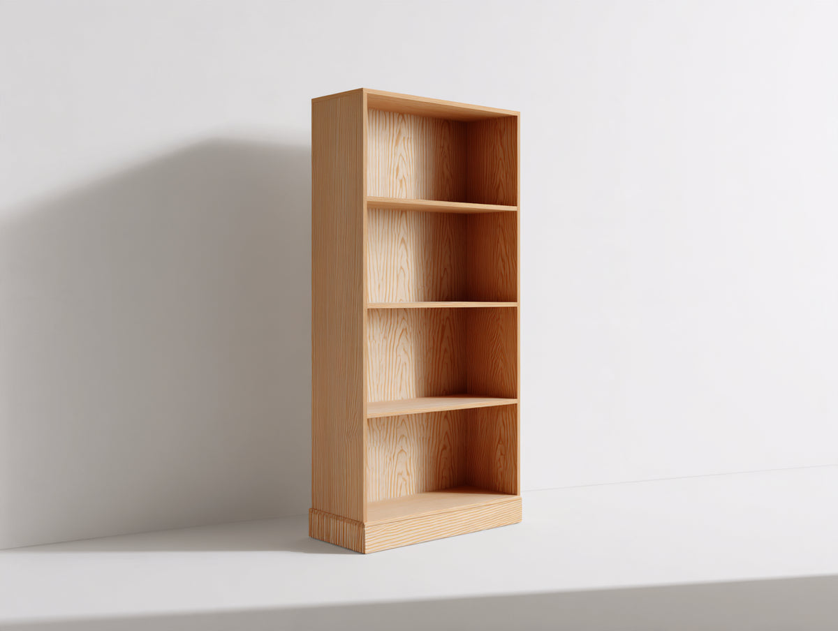 Bibliothèque - Bois - 76x34x186 cm - naturel - style moderne ouvert