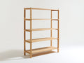 Bibliothèque-Bois-140x35x200 cm-naturel-style contemporain