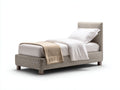 Lit simple - Tissu - 200x90x120 cm - Beige - Style moderne